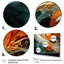 Planète vagues orange et or II - art mural abstrait-143508907-143508906