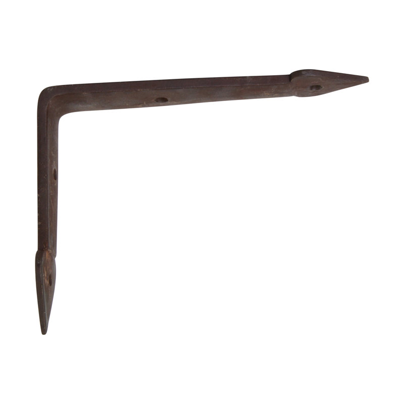 Équerre de tablette en fer, Rouille