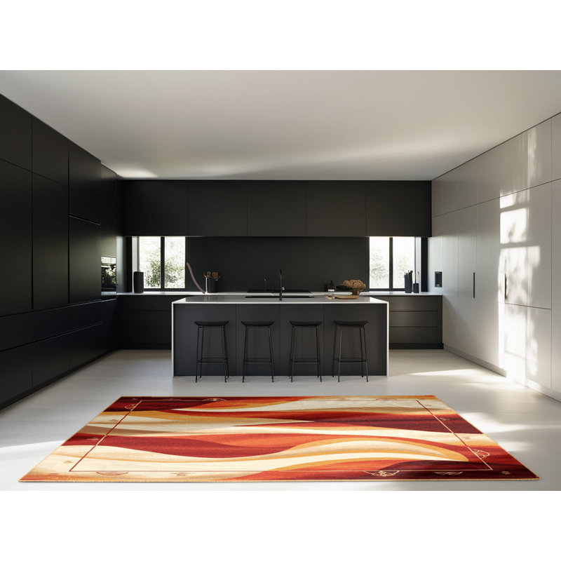 Crimson Drift Rug, Rectangle 3' x 5'