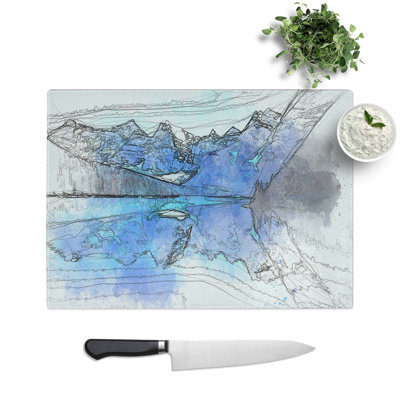 Glass Moraine Lake in Banff Canada in Abstract Chopping Board