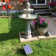 Arcade White Polyresin 2-Tier Solar Fountain with Battery
