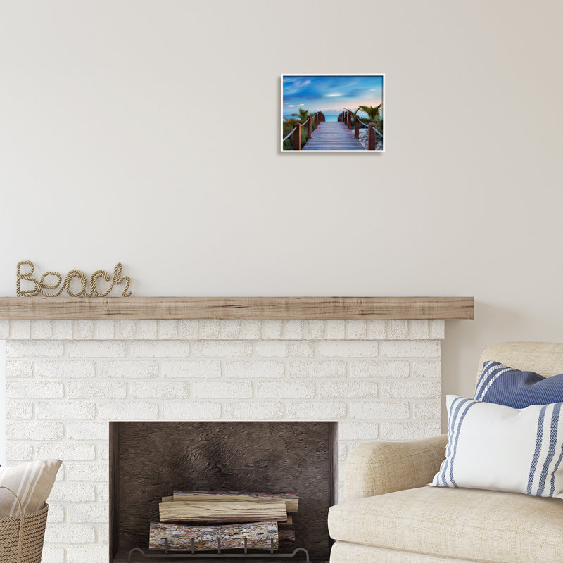 Photographie Au-542-Giclee Tropical Boardwalk Beach Path par Dennis Frates, H 11 po x l 14 po x P 1,5 po