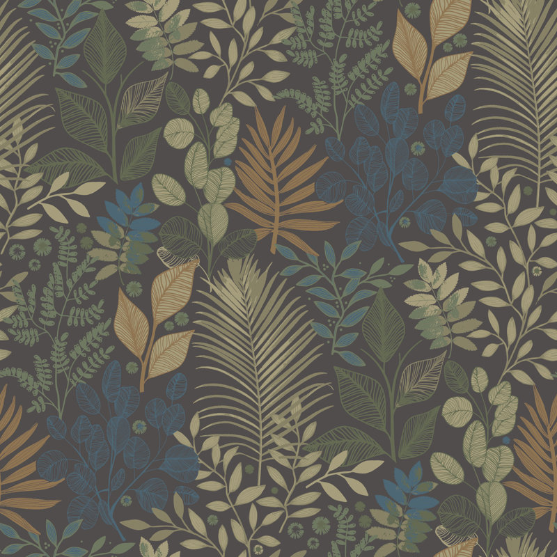 Papier peint Botanicals Forest, Gris