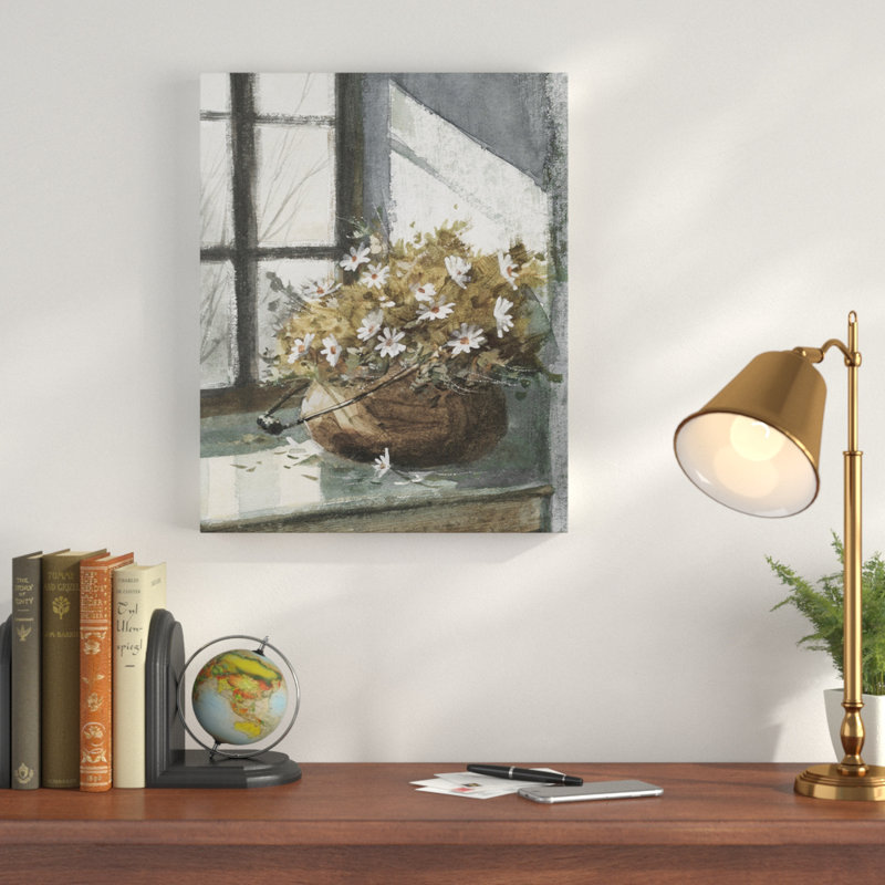 «Daisies in the Window», reproduction sur toile tendue, H 16 po x l 20 po x P 1,5 po