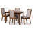 Newtonsville 5-Pc Dining Set in Grey Fabric and Walnut Finished Wood, 37.6'' H X 17.7'' W X 20.7'' D-2020169111-2020169108