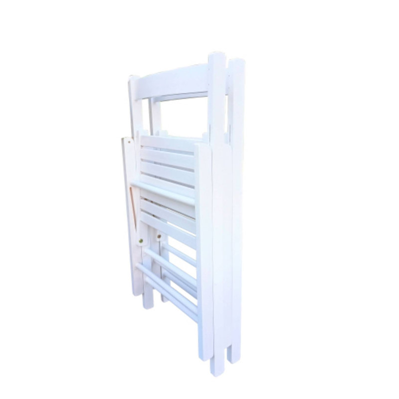 Ensemble de 2 chaises pliantes blanches - Style pliable pour une utilisation intérieure / extérieure