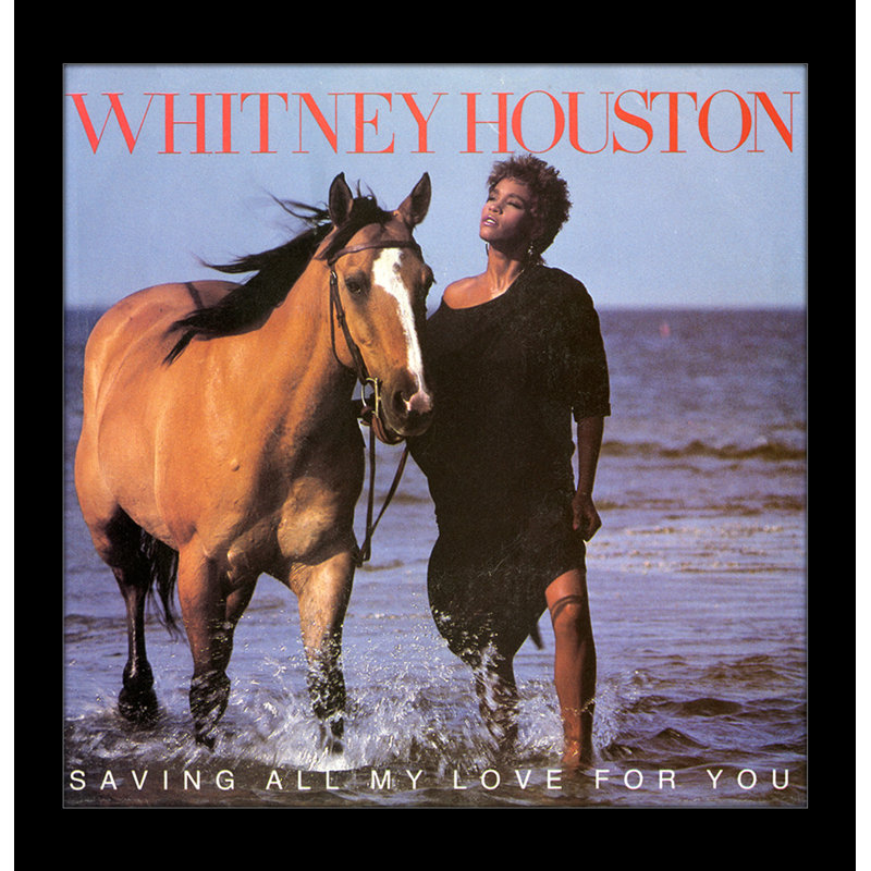 Whitney Houston - «Saving All m 12 x 12 Under Plexi», affiche encadrée