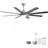66 Inch Large Ceiling Fan With Dimmable Led Light 8 ABS Blades Smart Remote Control Reversible DC Motor For Living Room-707447841-707447847