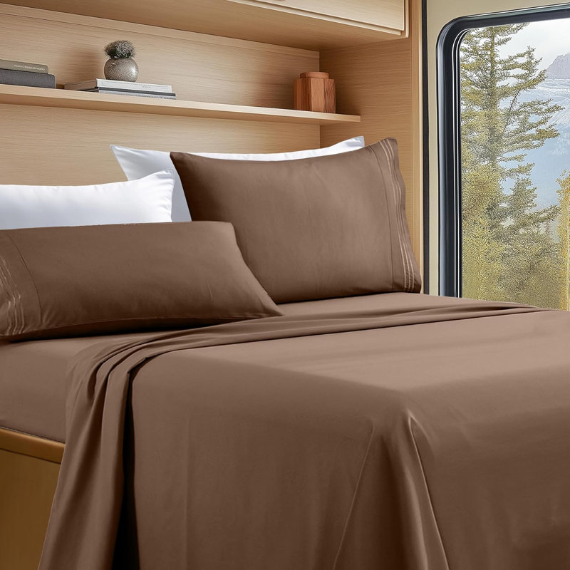 Elegant Comfort Luxury 4-Piece Bed Sheet Set - Luxury Bedding 1500 Premium Hotel Quality Microfiber, Wrinkle Resistant Cool And Breathable, Easy Elastic Fitted