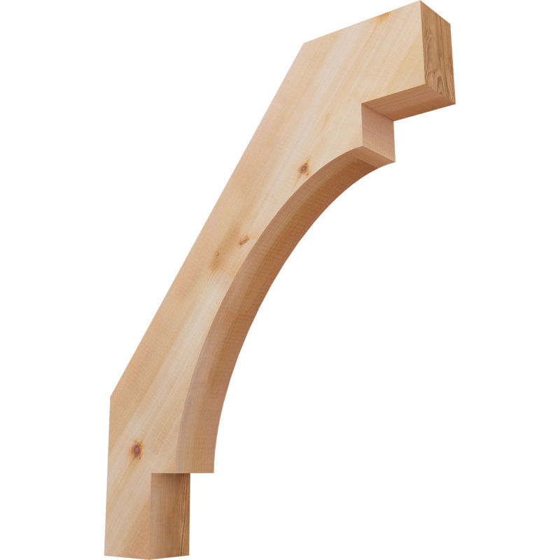 Attelle de genou lisse Merced l 3 1/2 po x P 24 po x H 30 po, Cèdre rouge de l'Ouest, Lisse, H 30 po x l 3,5 po x P 24 po