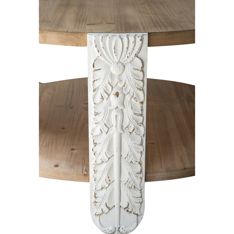 Table basse 31,5 x 31,5 x 17,7 po en bois au fini brun naturel