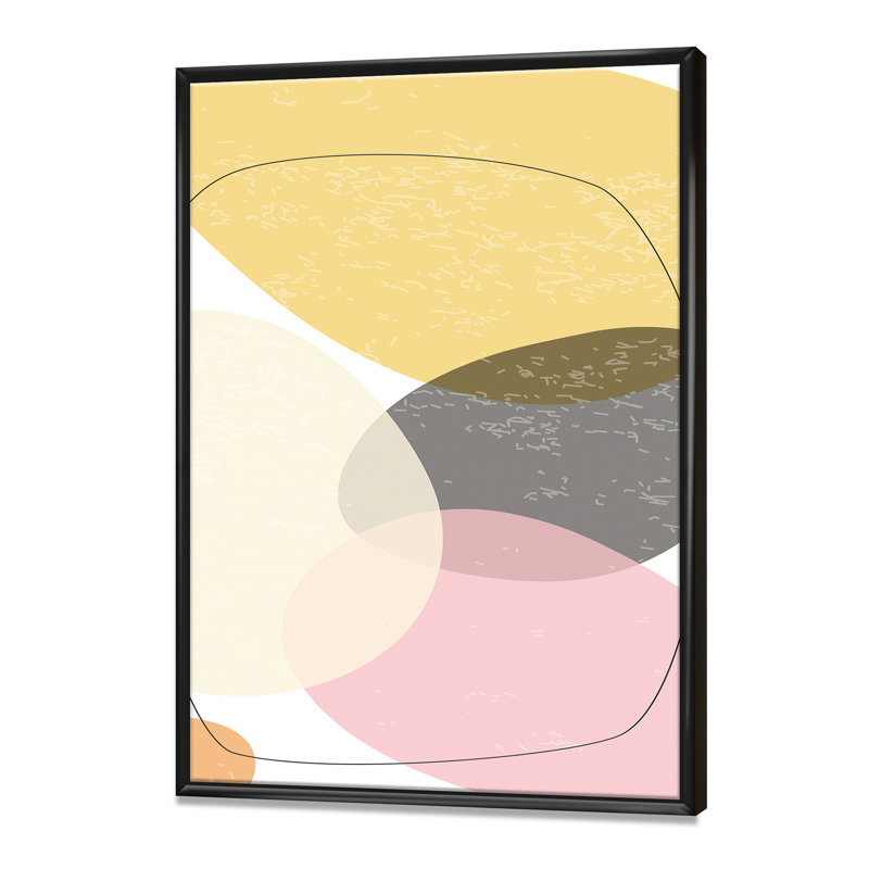 Minimal Elementary and Geometric Compostions XXxxxxx - reproduction de cadre flottant sur toile, H 40 po x l 30 po x P 1,5 po