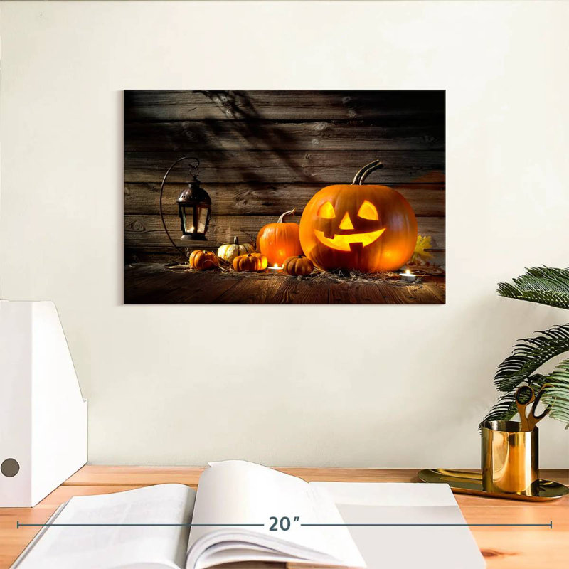Jack O Lantern souriant, H 8 po x l 12 po