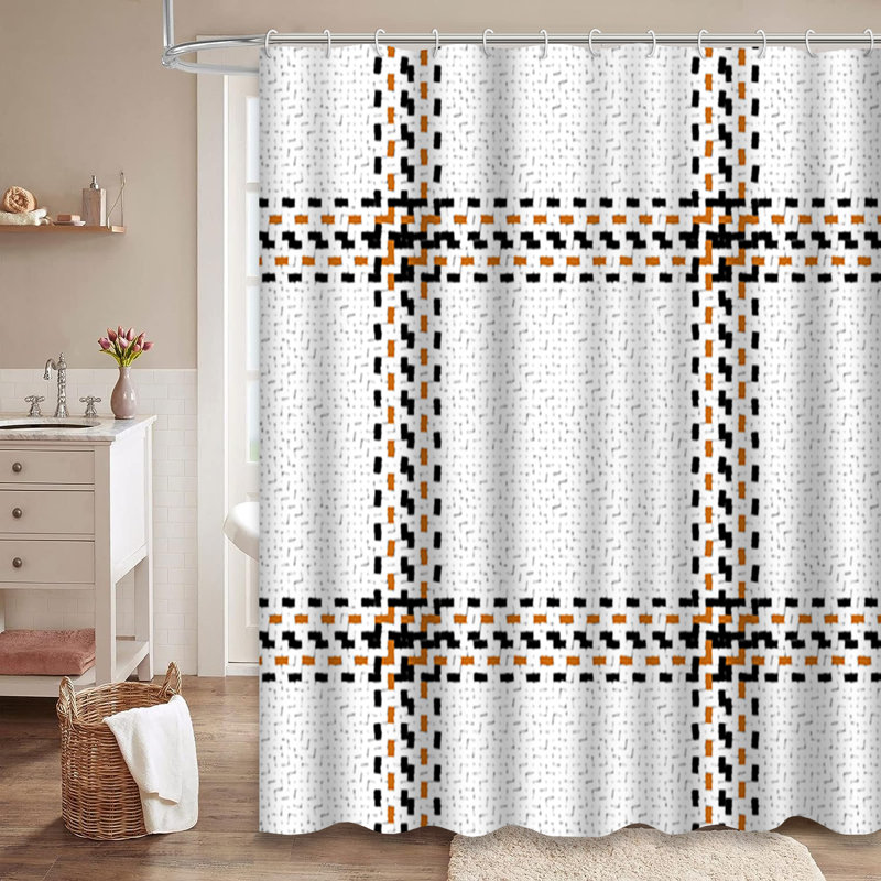 Rideau de douche avec 12 crochets Lumberjack, L 72 po x l 78 po