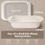 Plat de cuisson en céramique 5,1 pte, larges poignées antidérapantes, couvercle de rangement sans BPA, glacis réactif, registre de mariage et cadeau des Fêtes (blanc)-124819974