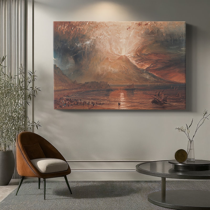 Vesuvius in Eruption-J.M.W. Turner-Gallery Wrapped Canvas-c. 1817, 12 x 18