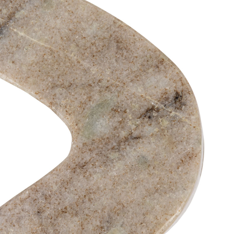 2" Marble Tabletop Candelabra, Beige