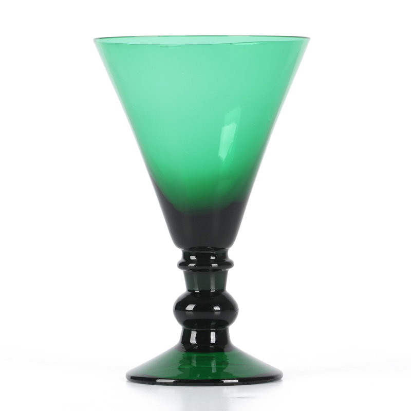 Ensemble de verres à pied martini 10 pièces Martha Stewart Crispa 4 pièces - vert jade