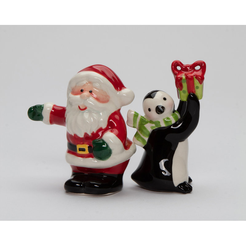 Père Noël et pingouin sel et poivre