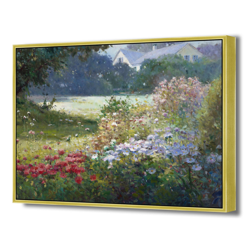 «Cottage Garden Après-midi», H 32 po x l 42 po, Doré
