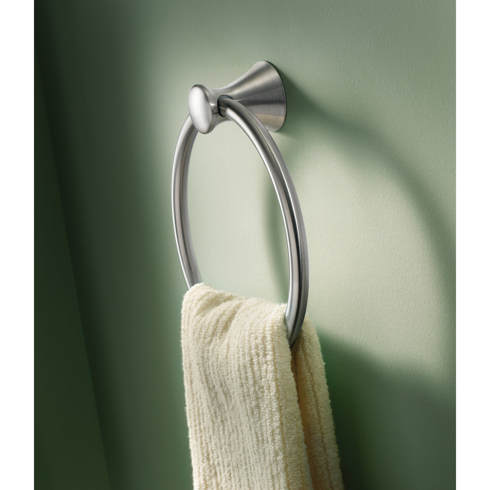 Lahara Wall Mount Round Closed Towel Ring Bath Hardware Accessory, Brilliance Stainless