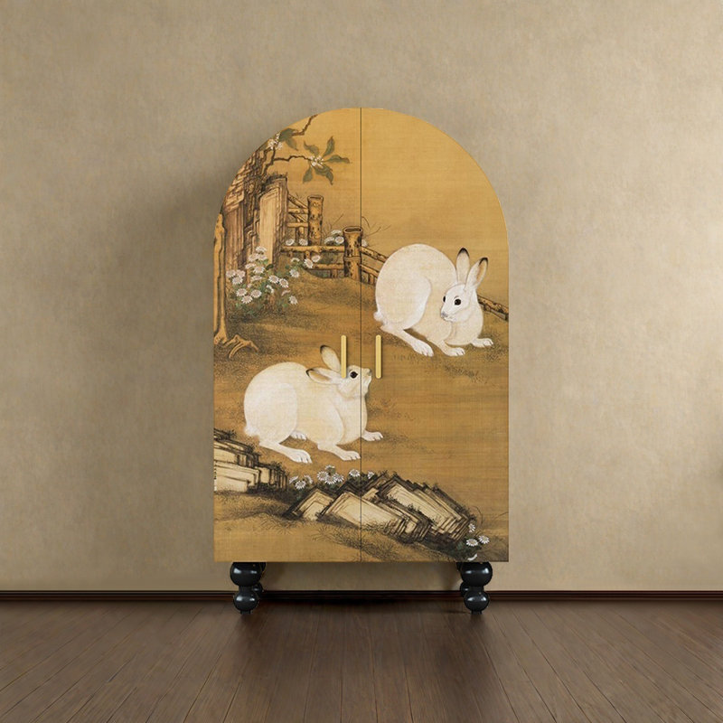 French bedroom multi-functional print wardrobe