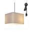 Luminaire suspendu 1 lumière à abat-jour cylindrique carré 14 po avec cordon noir