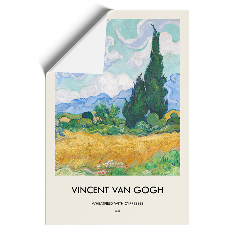 A Wheatfield with Cypresses Print by Vincent van Gogh - Frameless Print, 30cm H x 21cm W x 0.1cm D