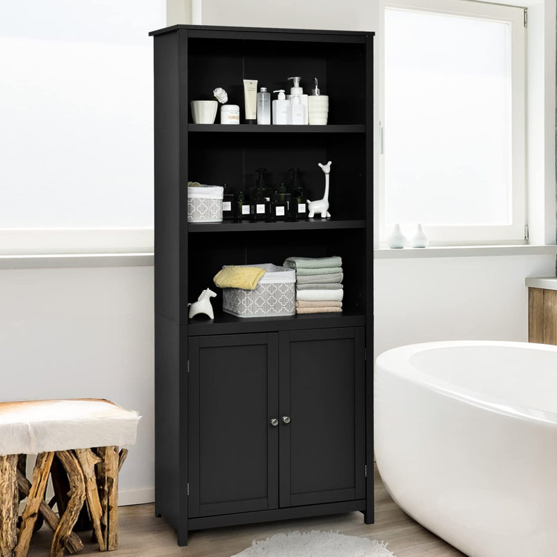 Ashante 71.6cm H Standard Bookcase, Black