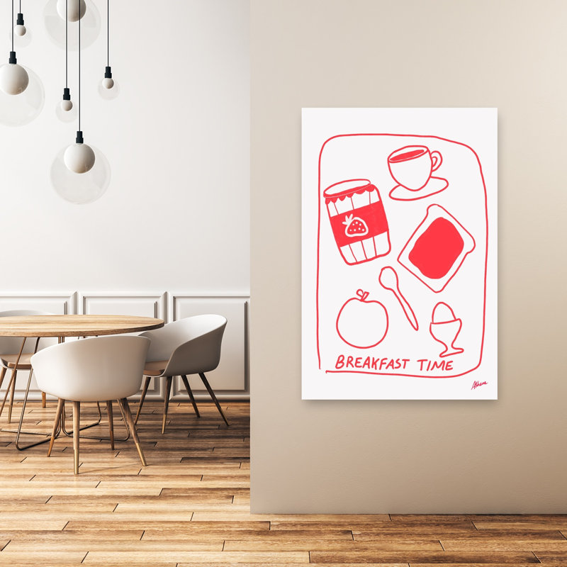 Petit déjeuner, impression d'art mural contemporain, 48" H x 32" W