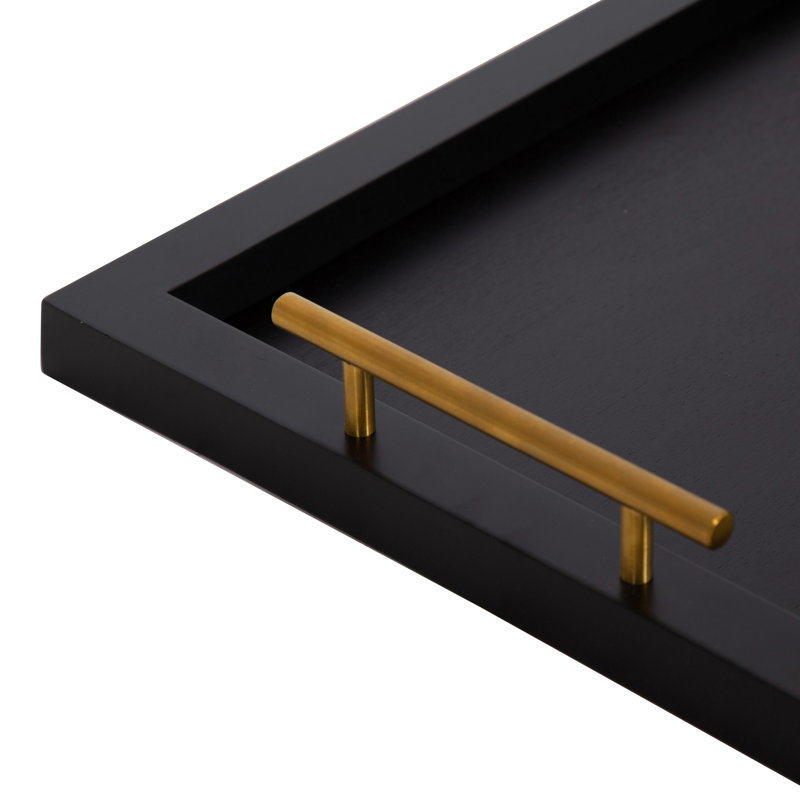 Plateau Borce, H 2,28 po x l 16,5 po x P 12,5 po, Noir