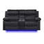 Canapé inclinable deux places Plush 522F79981EFF4A85A37B7BBA6D7F1054 Noir