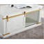 Table basse de style rustique blanc antique avec tiroir et tablettes ouvertes pour le salon