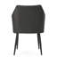 Duo de chaises de patio - Pe gris, fer, tissu de siège imperméable 2 pièces