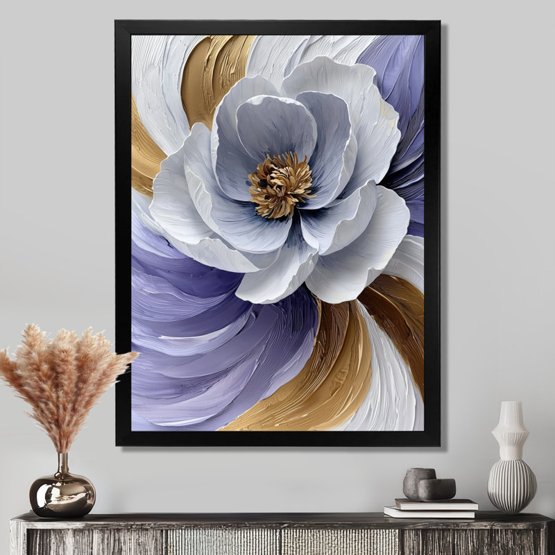Starrett - Abstract Wall Art, Black, 20" H x 12" W, Single Picture Framed Print