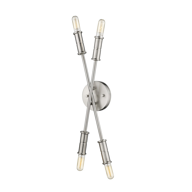 Aaroosh 4 - Light Dimmable Vanity Light, Satin Nickel