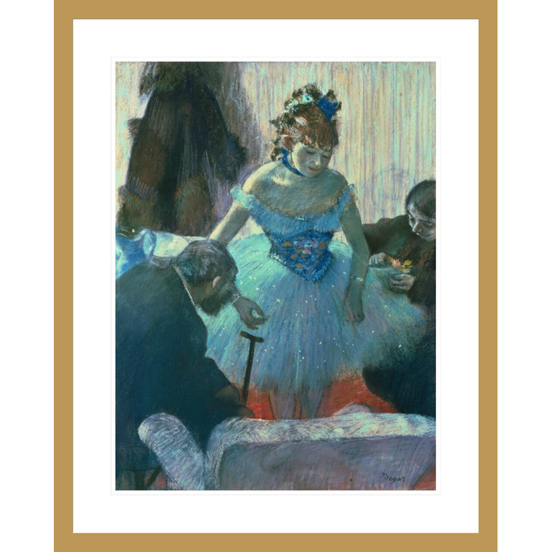 Danseuse dans son vestiaire par Edgar Degas, impression giclée encadrée, H 29,25 po x l 23,5 po