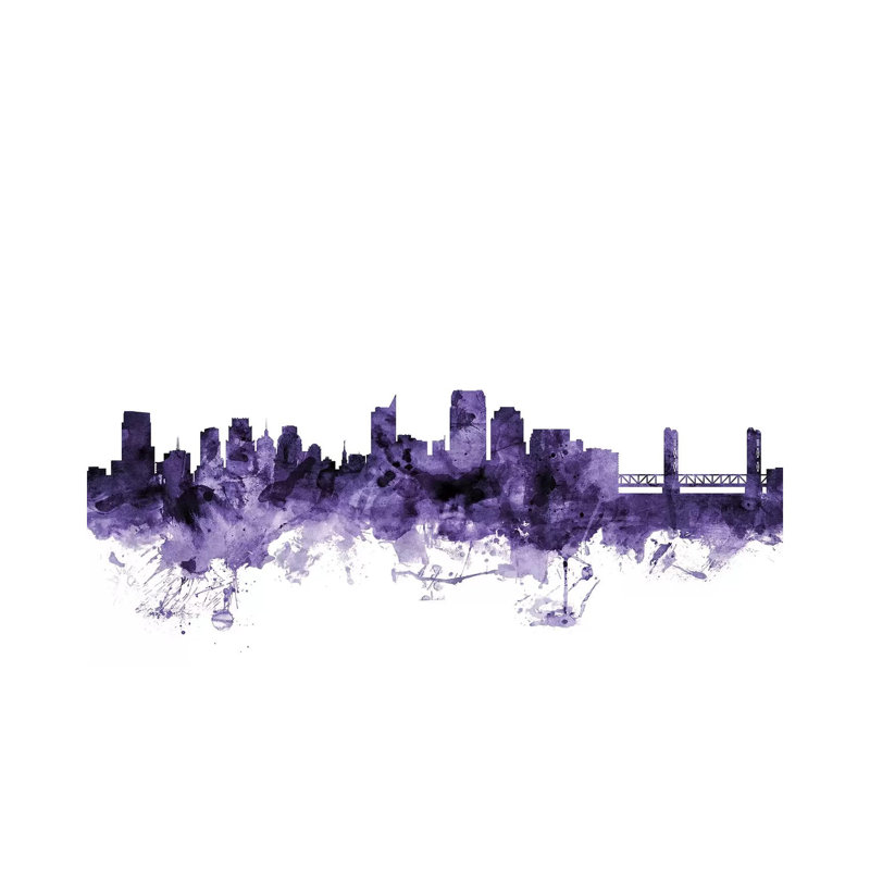 Sacramento, California Skyline by Michael Tompsett - 1 Piece Wrapped Canvas Wall Art, 101.6 cm H x 66.04 cm W x 1.91 cm D