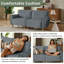 Grand canapé en chenille moderne, petite causeuse pour espace gris-129201572
