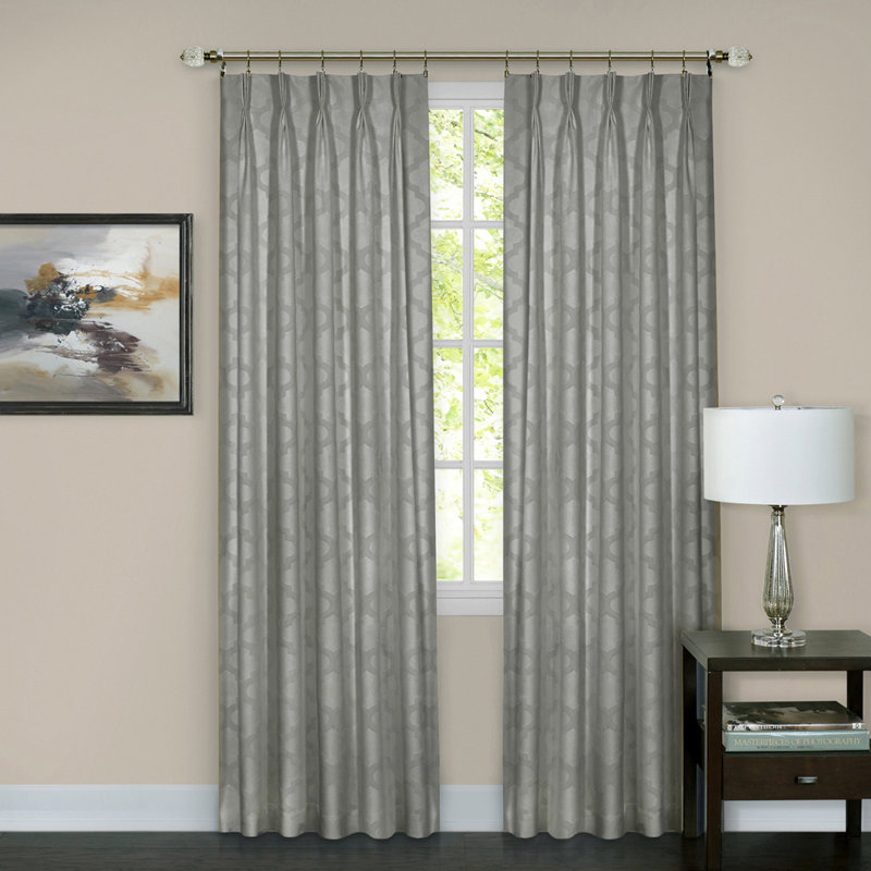 Paire de rideaux occultant et isolant en polyester, L 34 po x L 84 po, Gris