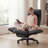 Criss Cross Desk Chair, Cross Legged Office Chair with Wheels, Leather Big and Tall Reclining Office Chair 500lbs with Foot Rest, Reversible Armrests & Wide Seat-720585436