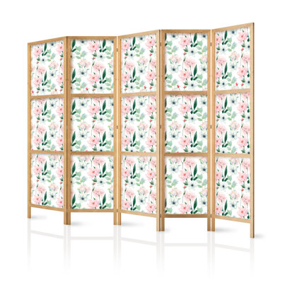 171cm H Solid Wood Folding Room Divider