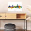 Barcelona Watercolor Skyline Abstract Contemporary Architecture City Wall Art Print by Michael Tompsett - 1 Piece Wrapped Canvas Wall Art-732424415