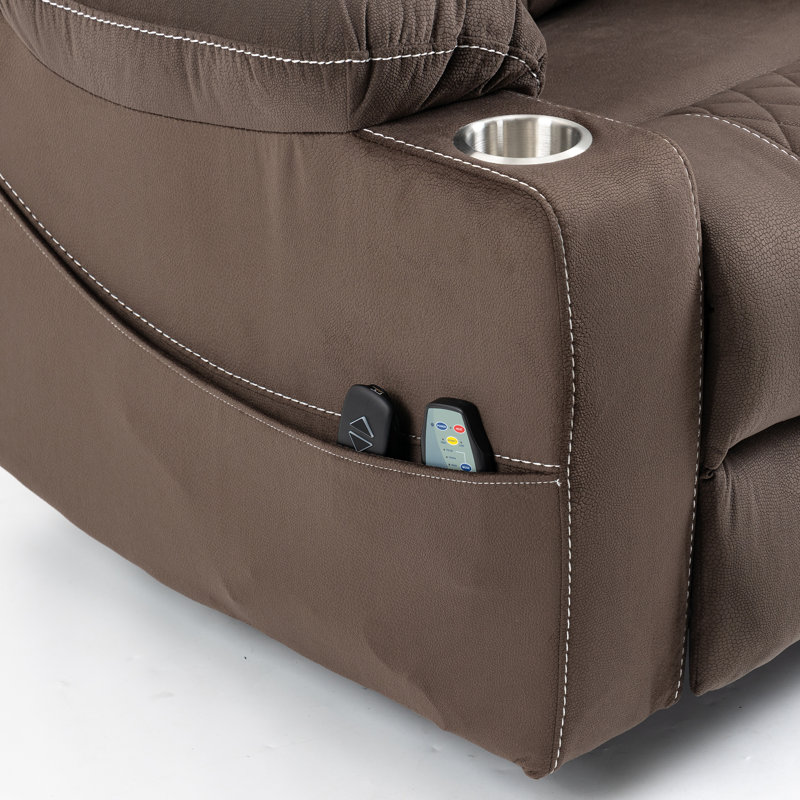Fauteuil inclinable surélevé avec chaleur et massage Zaylor l 38,2 po