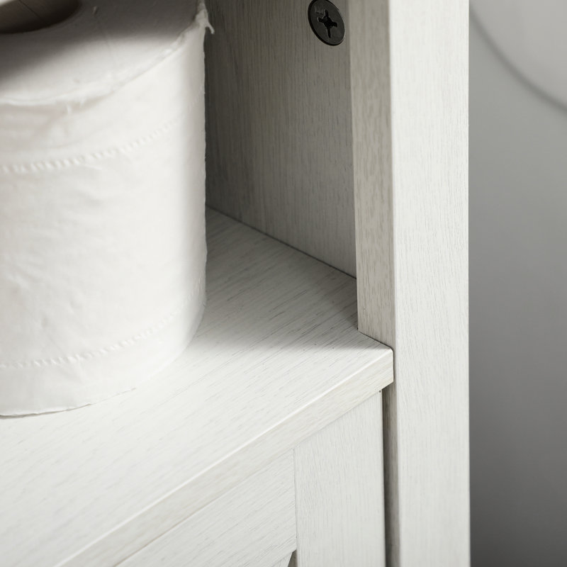 Armoire de rangement sous le lavabo, chic, blanc, double porte, rangement compact,