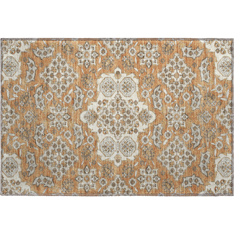 Premium Machine Washable Crestover AMF1853 Global Rug, Rectangle 1'8" x 2'6"