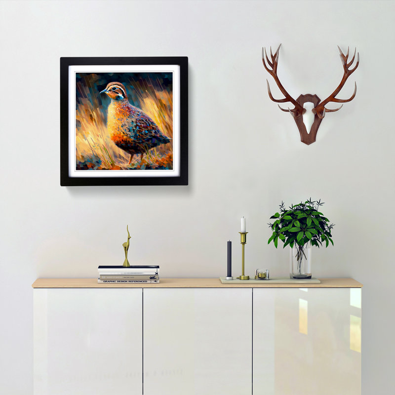Partridge Neo - Framed Print, Black