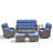 5-7 Person Outdoor Wicker Patio Conversation Set With Ottomans-2006172535-2006172532