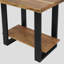 Table de bout à 2 niveaux en bois massif Beames Live Edge avec rangement-124438186