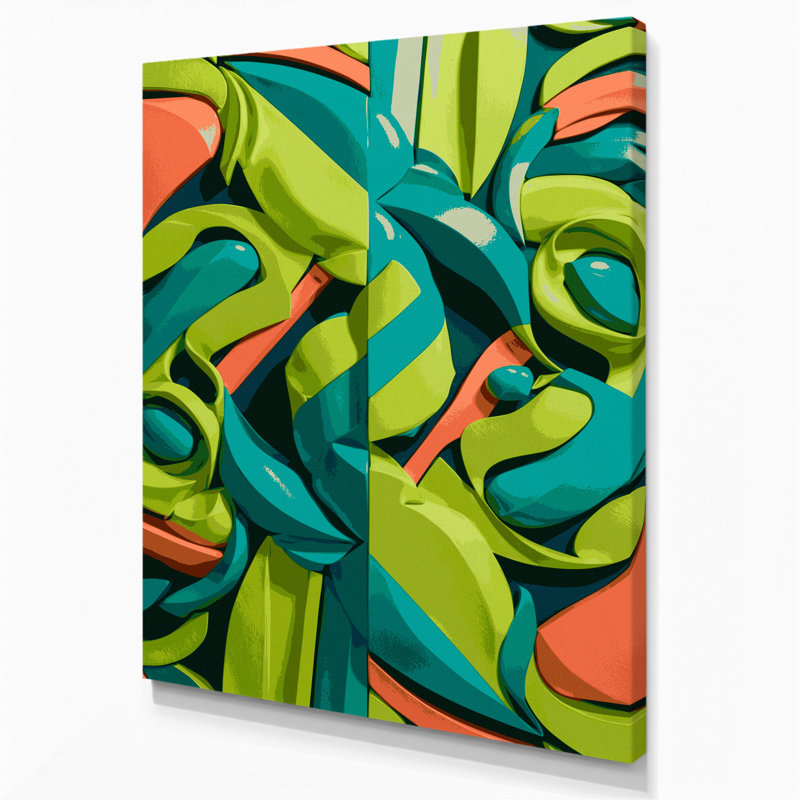 Art abstrait sur toile 46 formes abstraites brunes, H 14 po x l 11 po